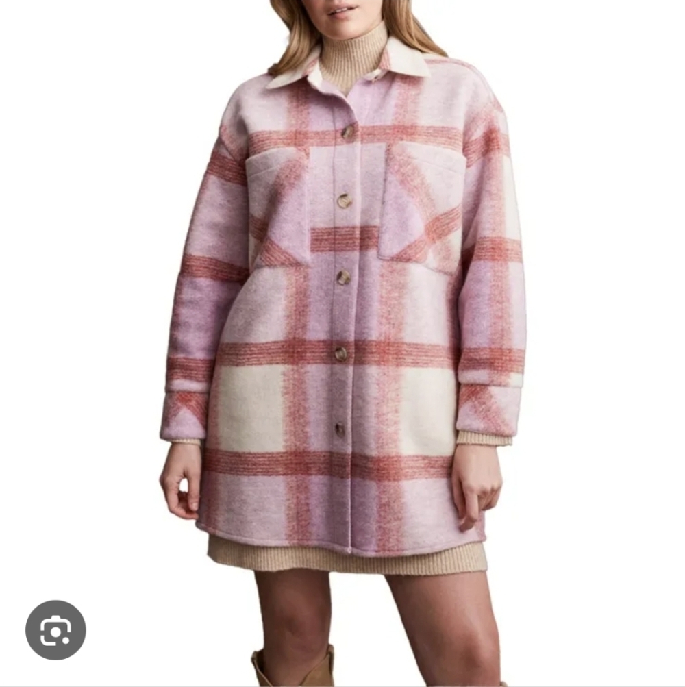 Tribal‎ Check Plaid Oversized Shacket Jacket Size M New - Picture 7 of 7